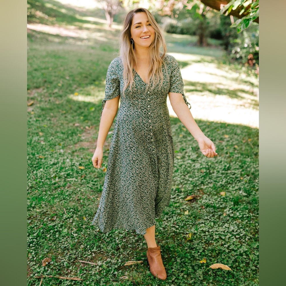 Princess Polly Green Midi Dress size 10